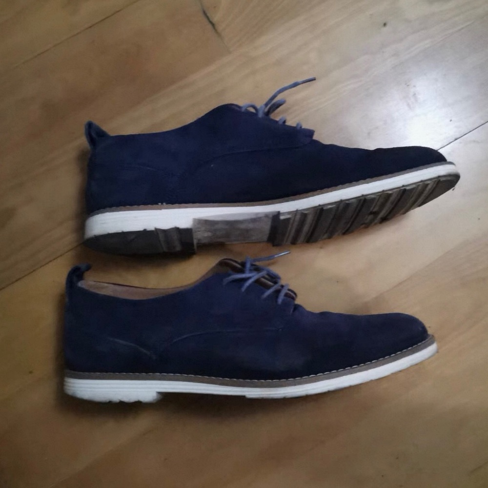 Elegant Navy Suede Oxfords